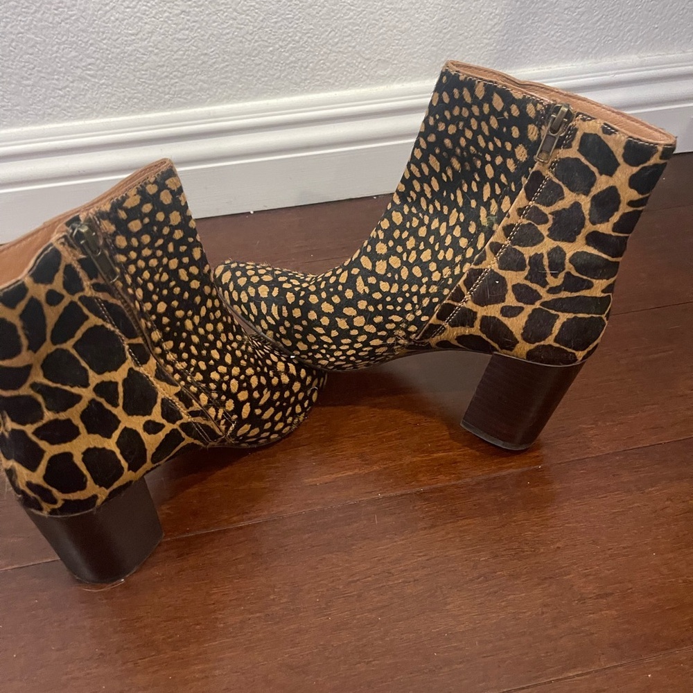 guc madewell fiona Giraffe Print spot mix calf hair toffee multi Boots 7 - Picture 5 of 14
